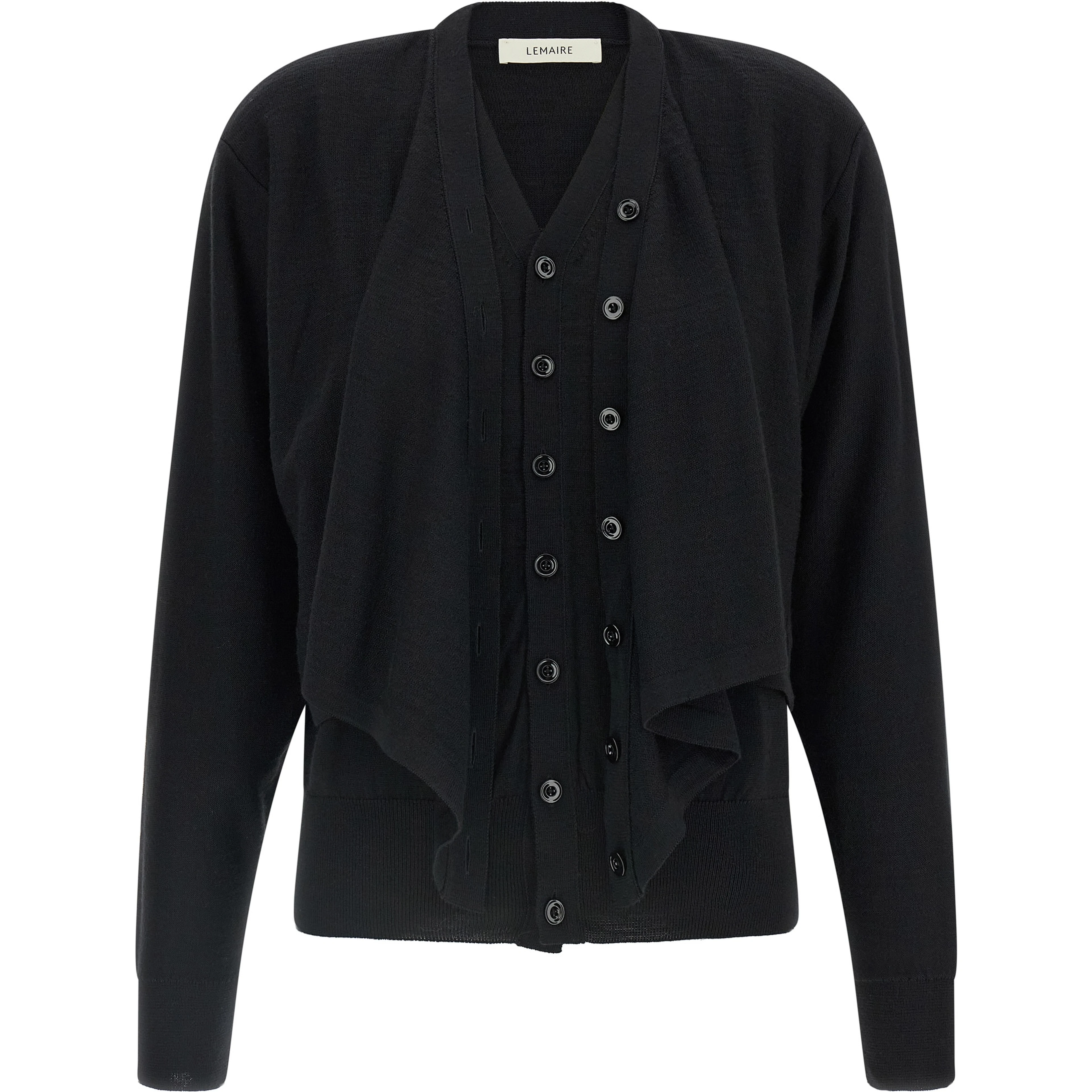 Black Wool Cardigan