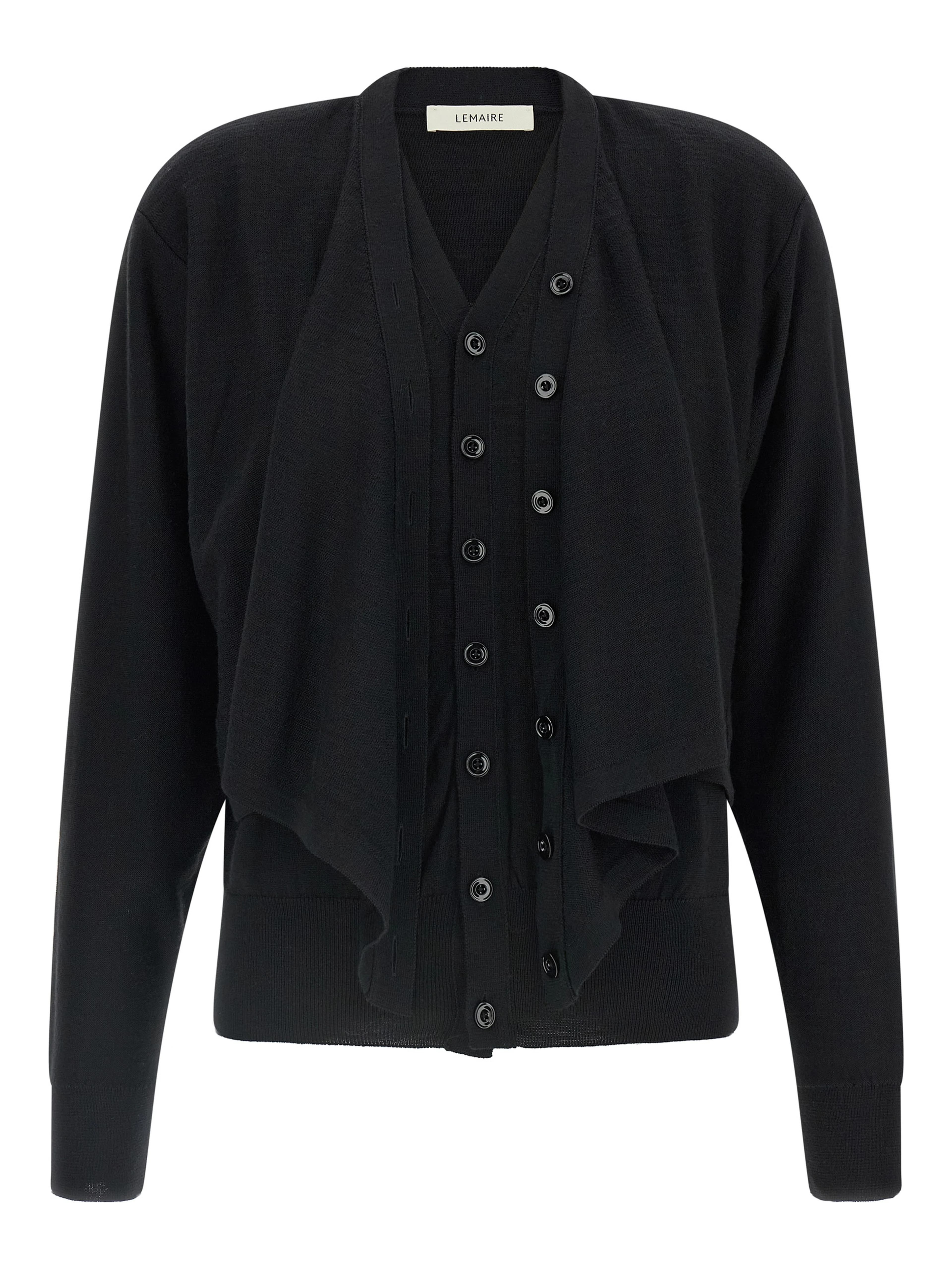 Black Wool Cardigan