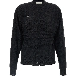 Black Wool Cardigan
