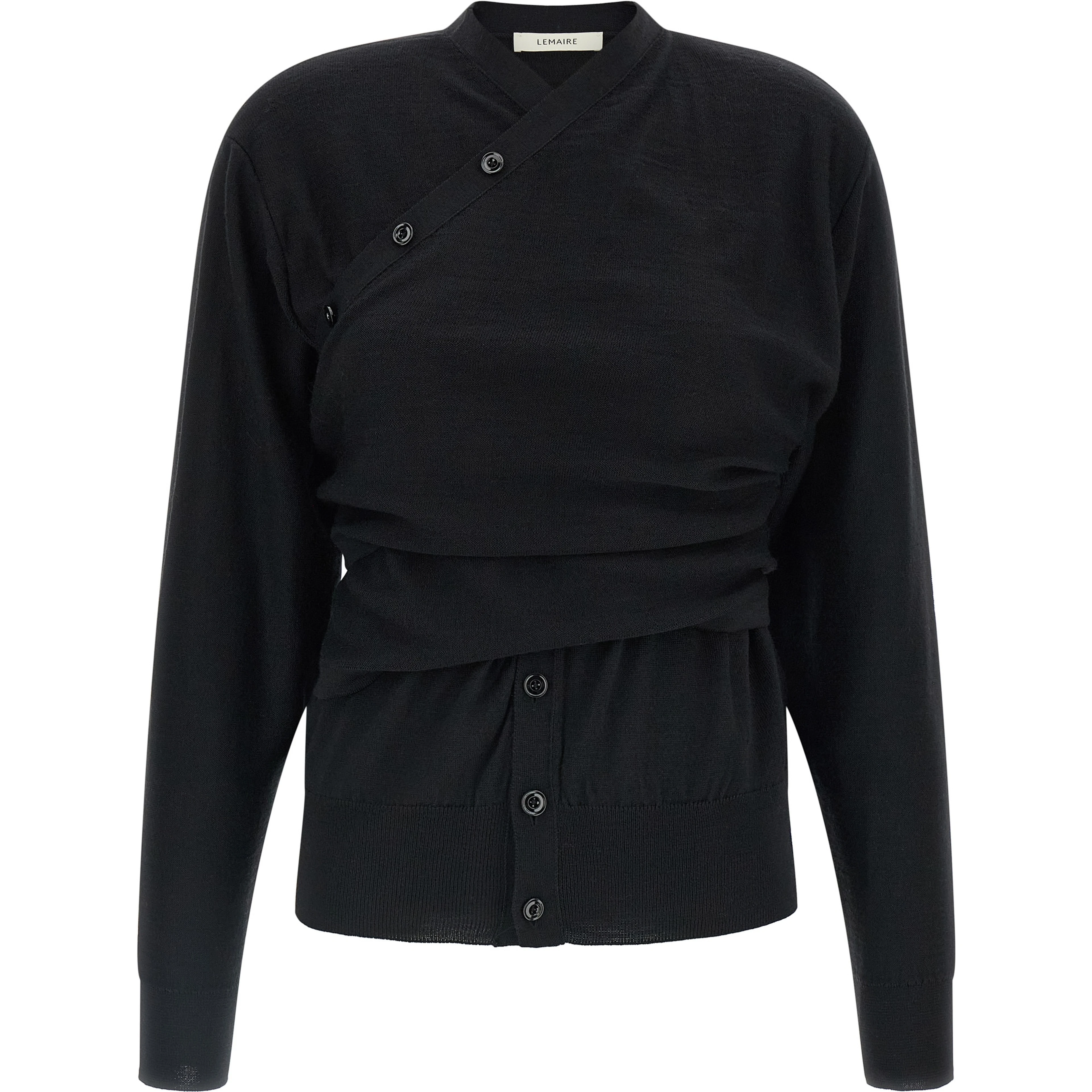 Black Wool Cardigan