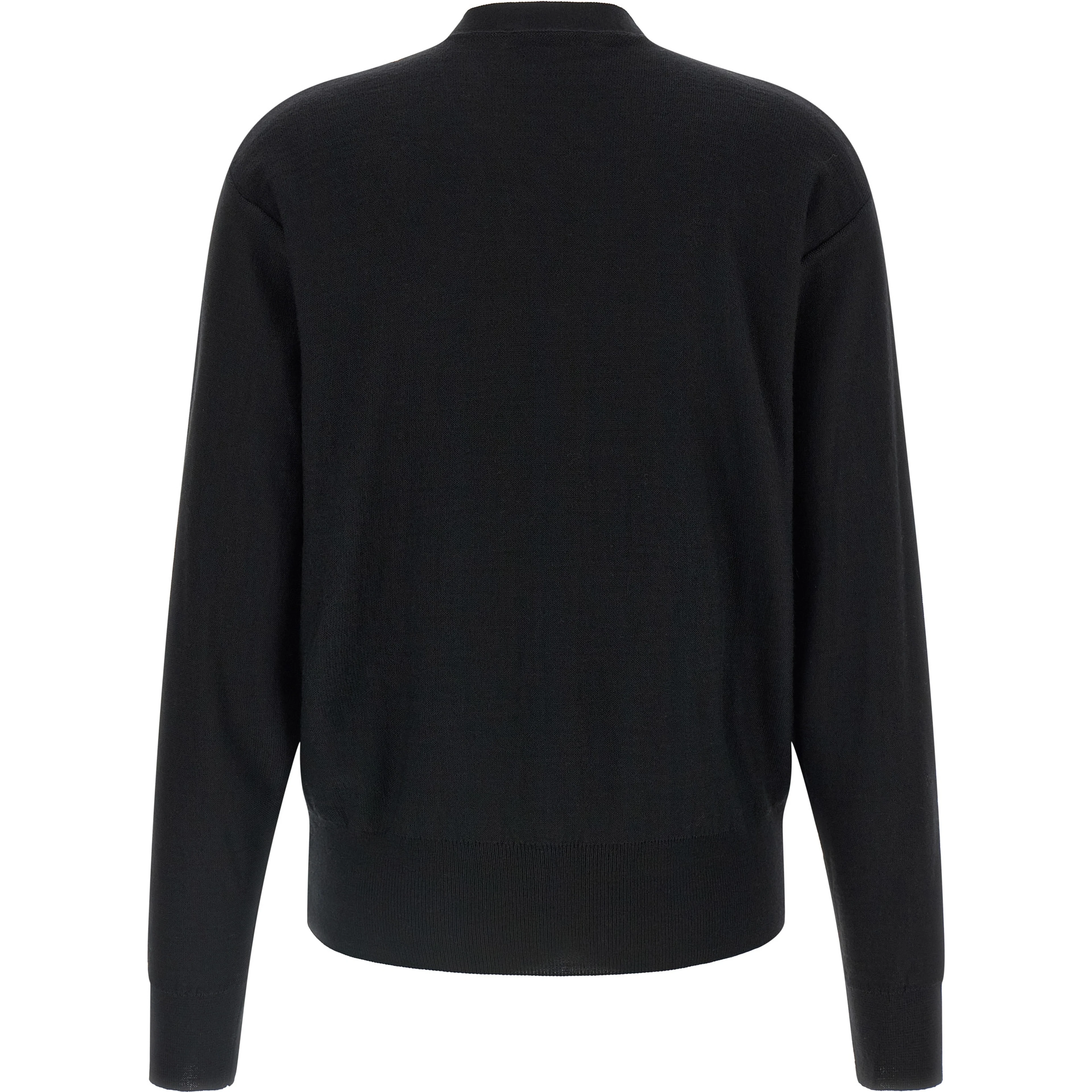Black Wool Cardigan