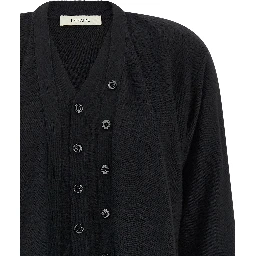 Black Wool Cardigan
