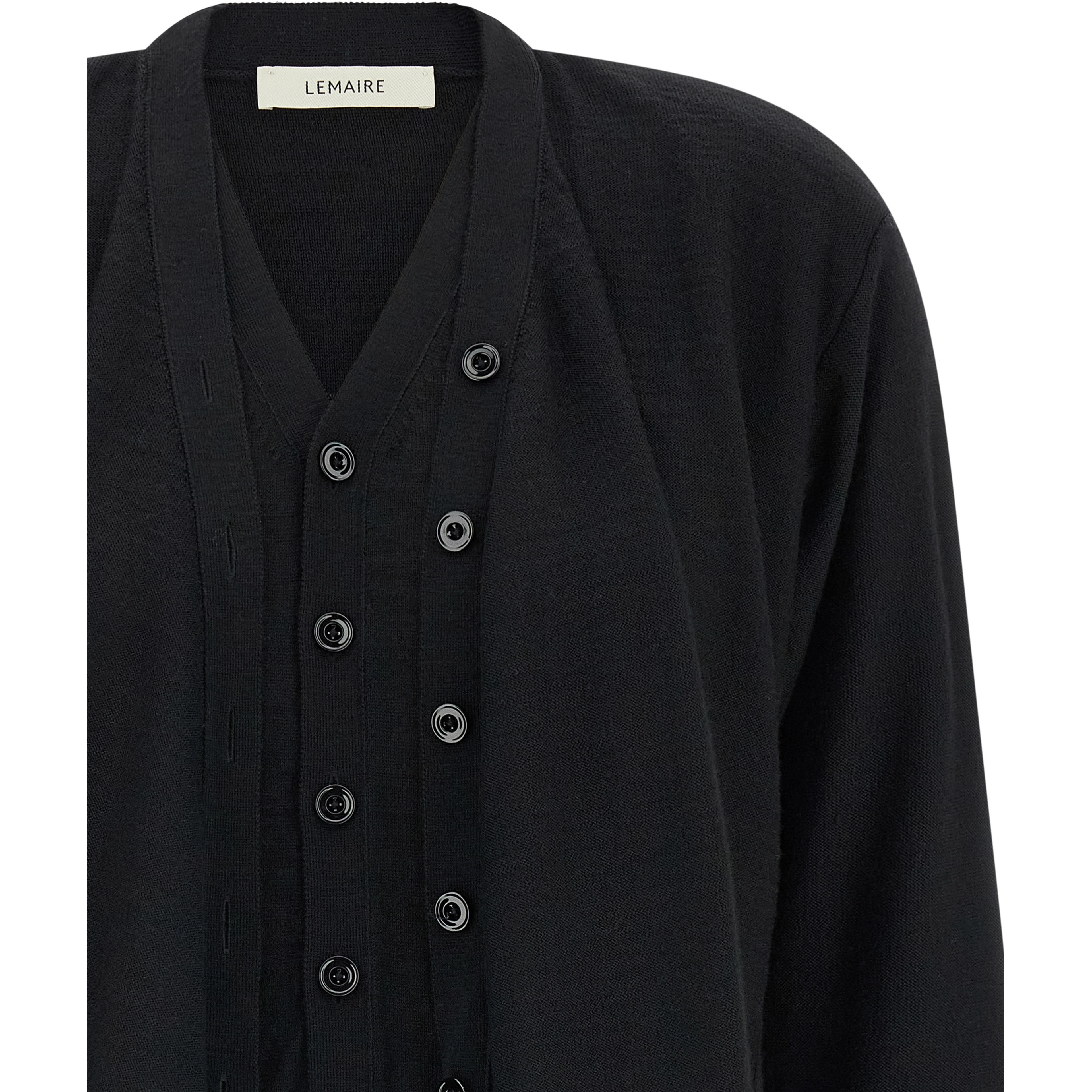 Black Wool Cardigan