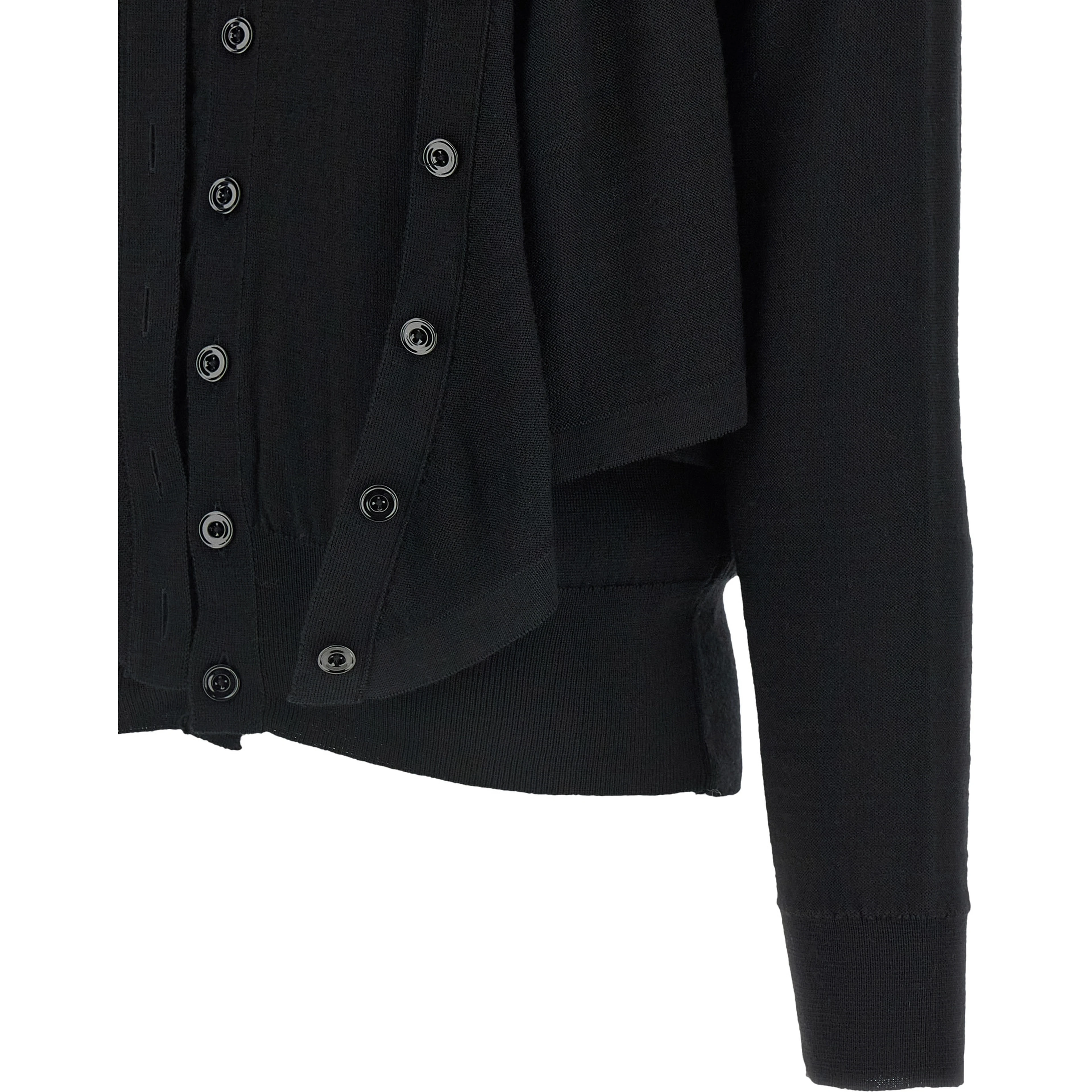 Black Wool Cardigan