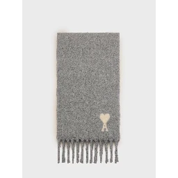 Grey alpaca Ami de Coeur scarf