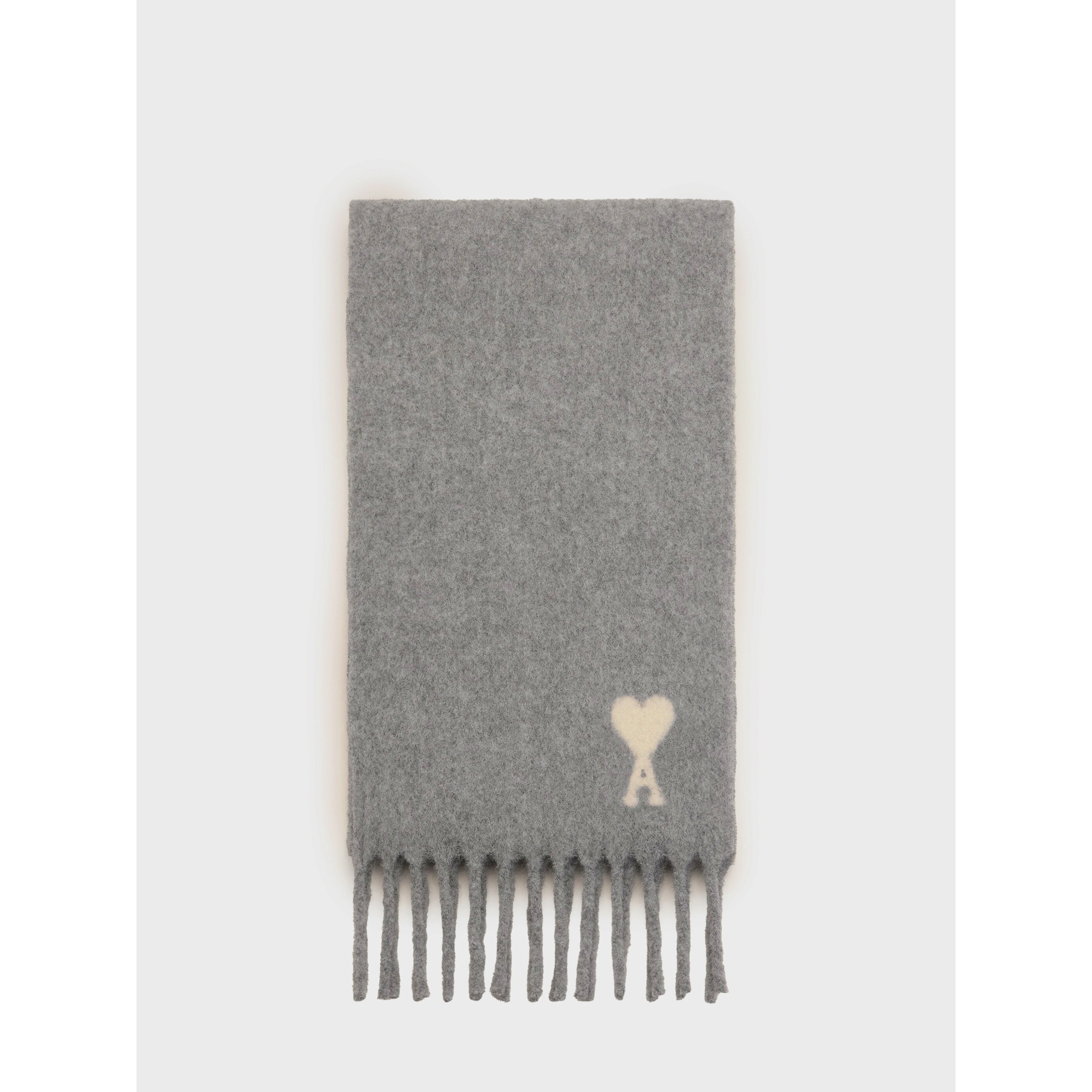 Grey alpaca Ami de Coeur scarf
