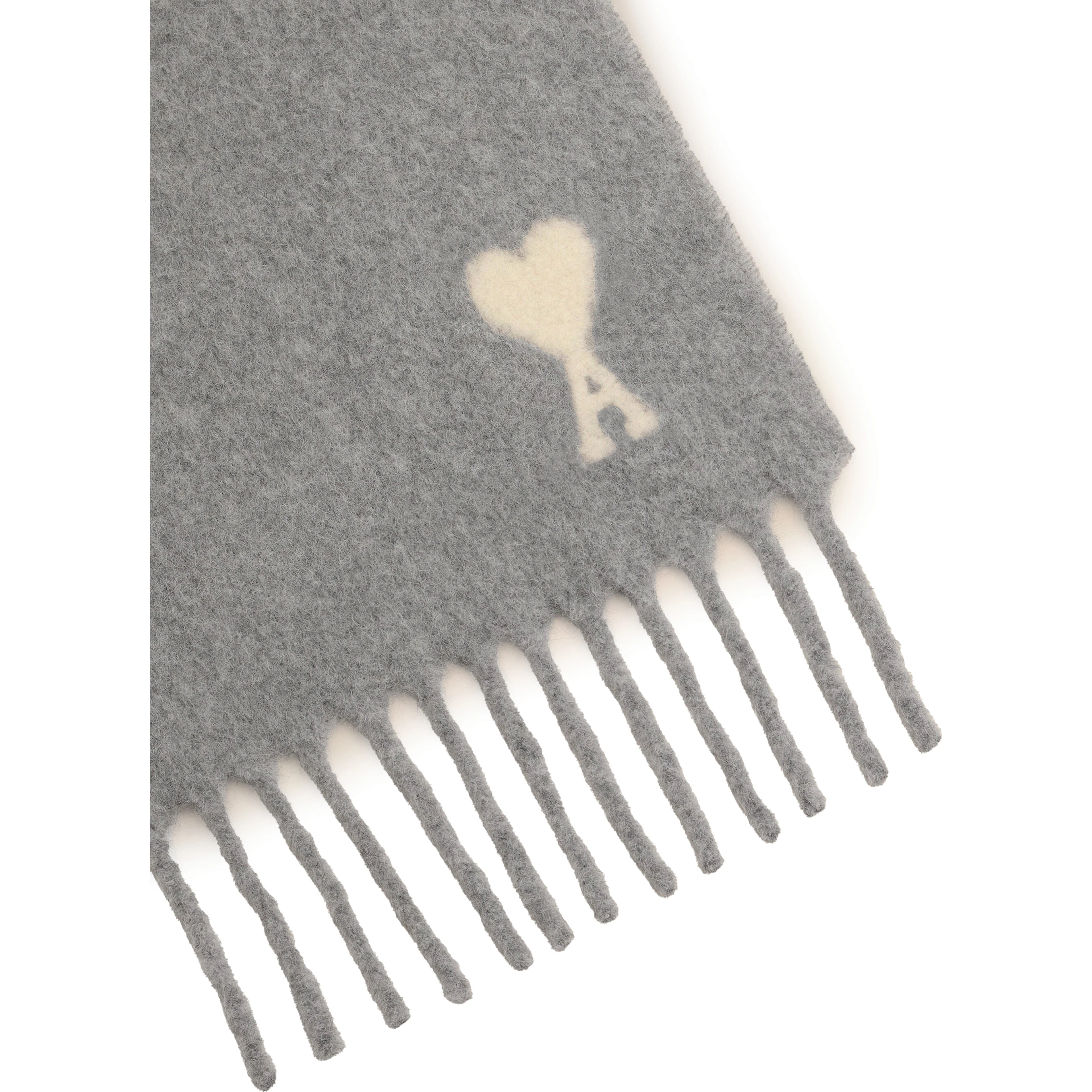 Grey alpaca Ami de Coeur scarf
