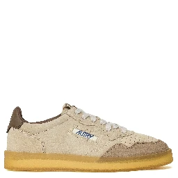Sneakers Medalist Low In Pelle, Suede Crepe Biscotto/Kangaroo