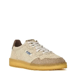 Sneakers Medalist Low In Pelle, Suede Crepe Biscotto/Kangaroo