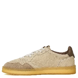 Sneakers Medalist Low In Pelle, Suede Crepe Biscotto/Kangaroo