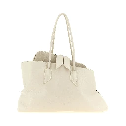 White Bovine Leather Shoulder Bag