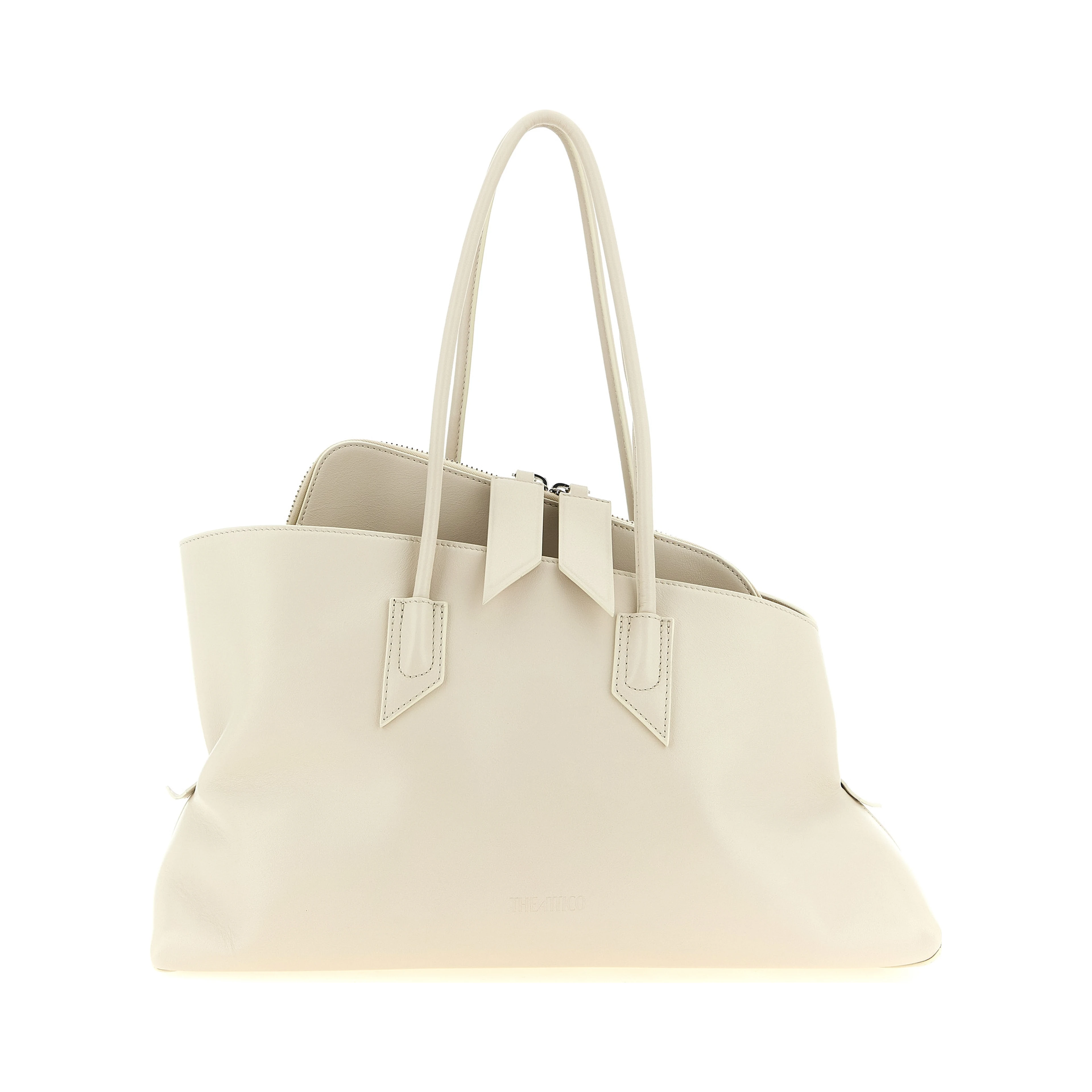 White Bovine Leather Shoulder Bag