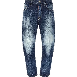 Blue Cotton Slim Fit Jeans