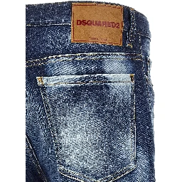 Blue Cotton Slim Fit Jeans