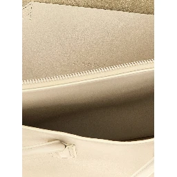White Bovine Leather Shoulder Bag