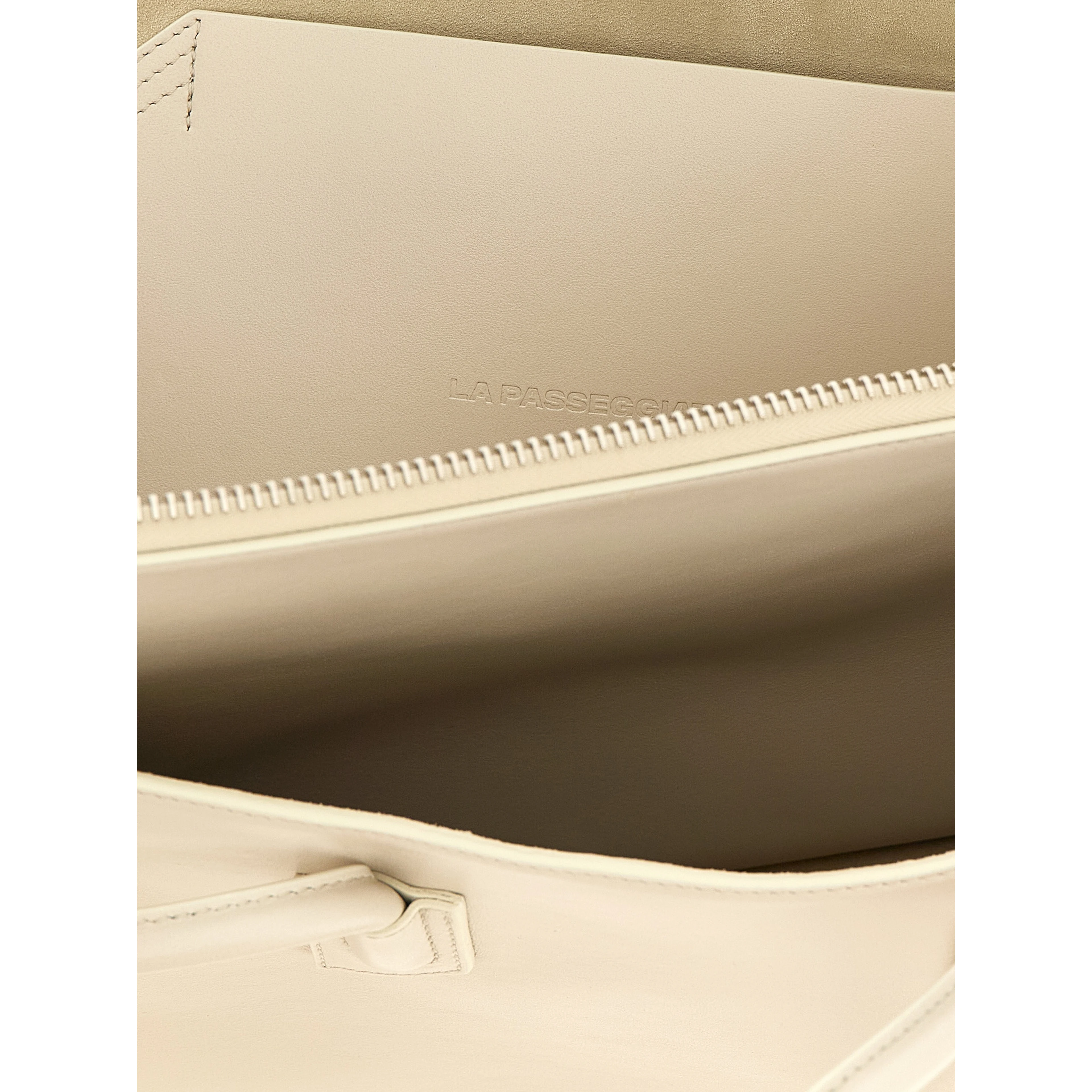 White Bovine Leather Shoulder Bag