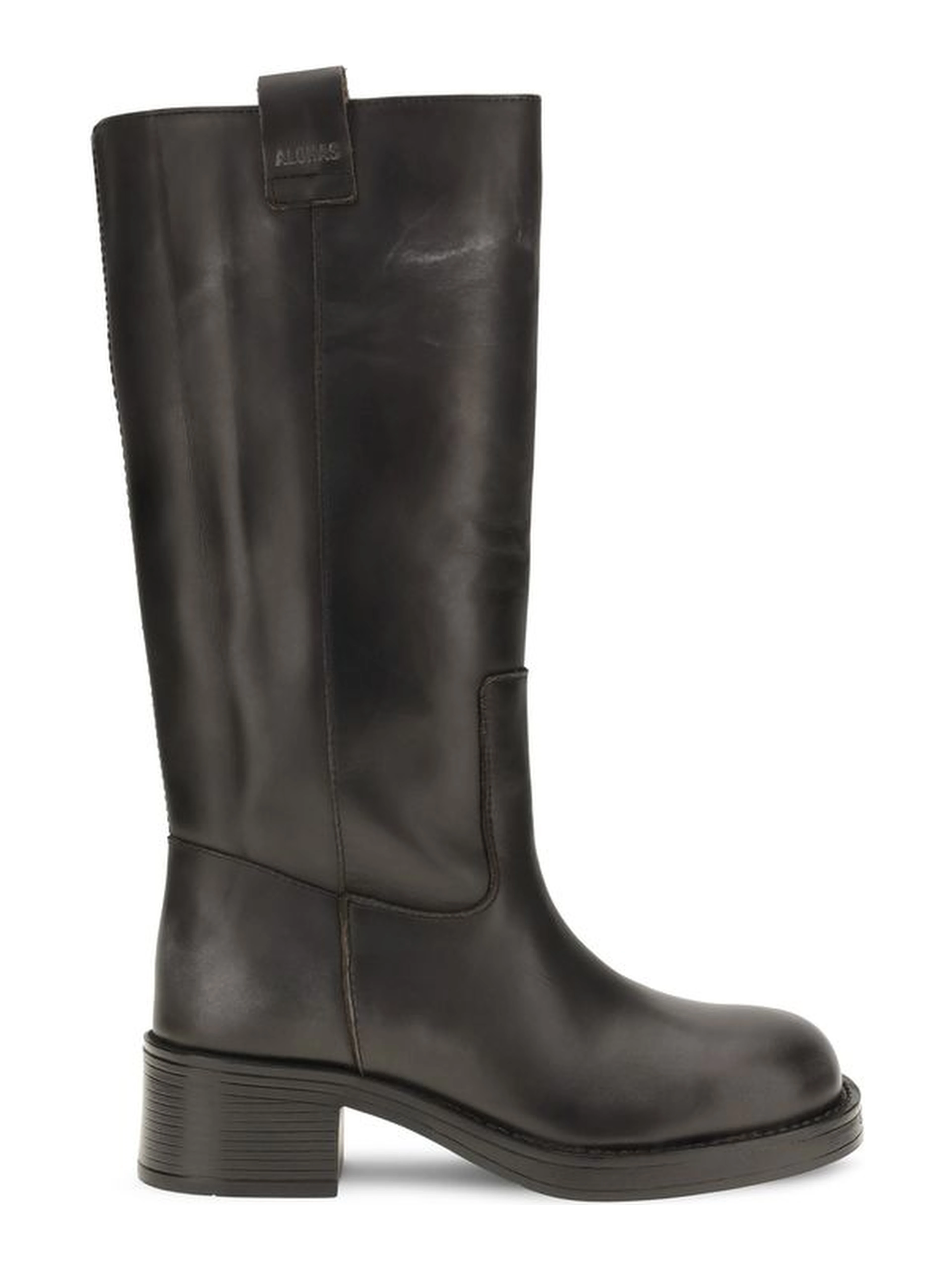 Black Calf Leather Bos Taurus Ankle Boots