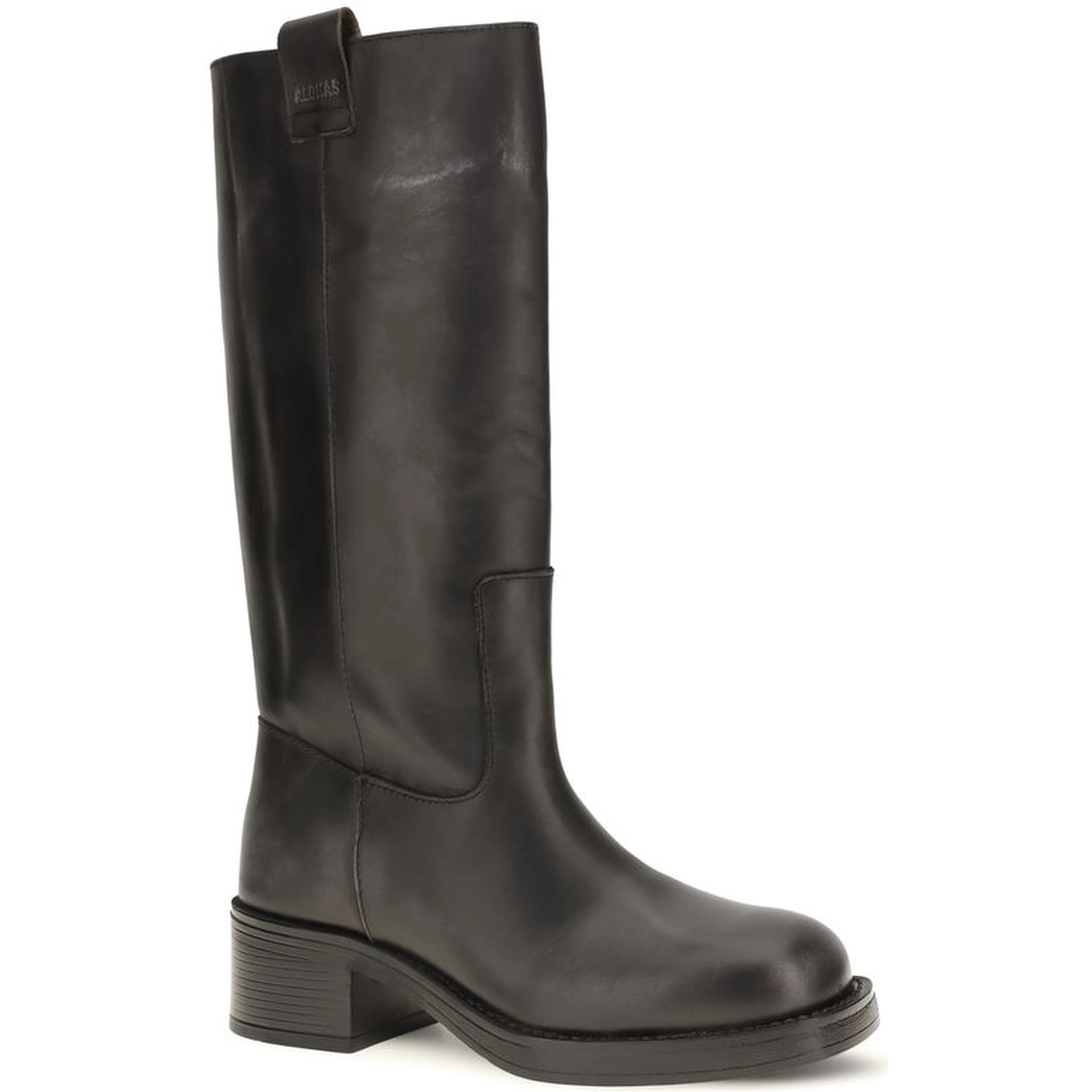 Black Calf Leather Bos Taurus Ankle Boots
