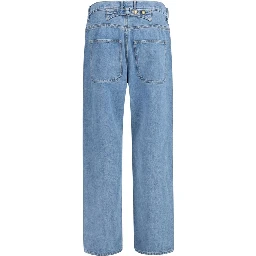 Blue Cotton Relaxed Fit Jeans