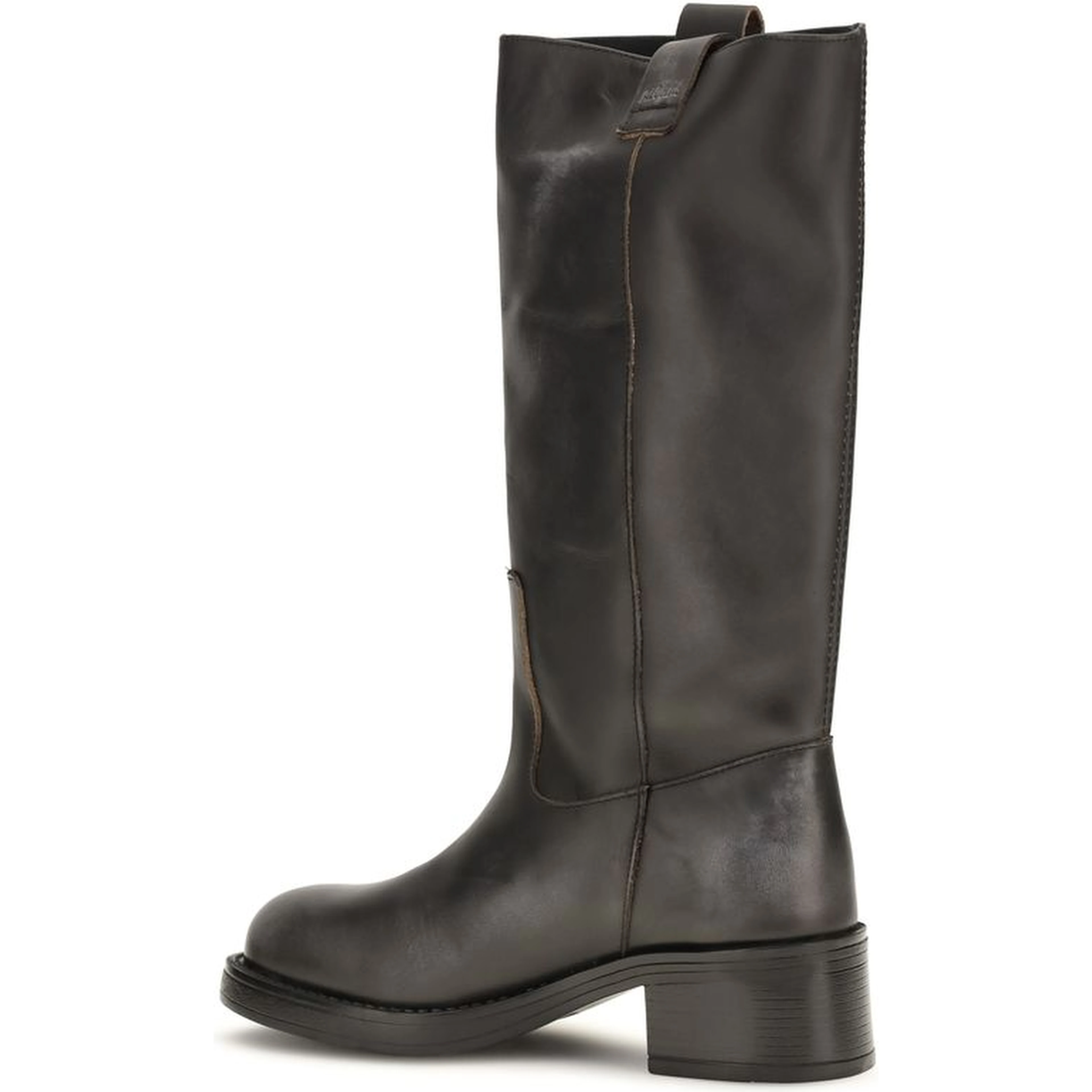 Black Calf Leather Bos Taurus Ankle Boots