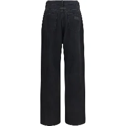 Black Cotton Relaxed Fit Jeans