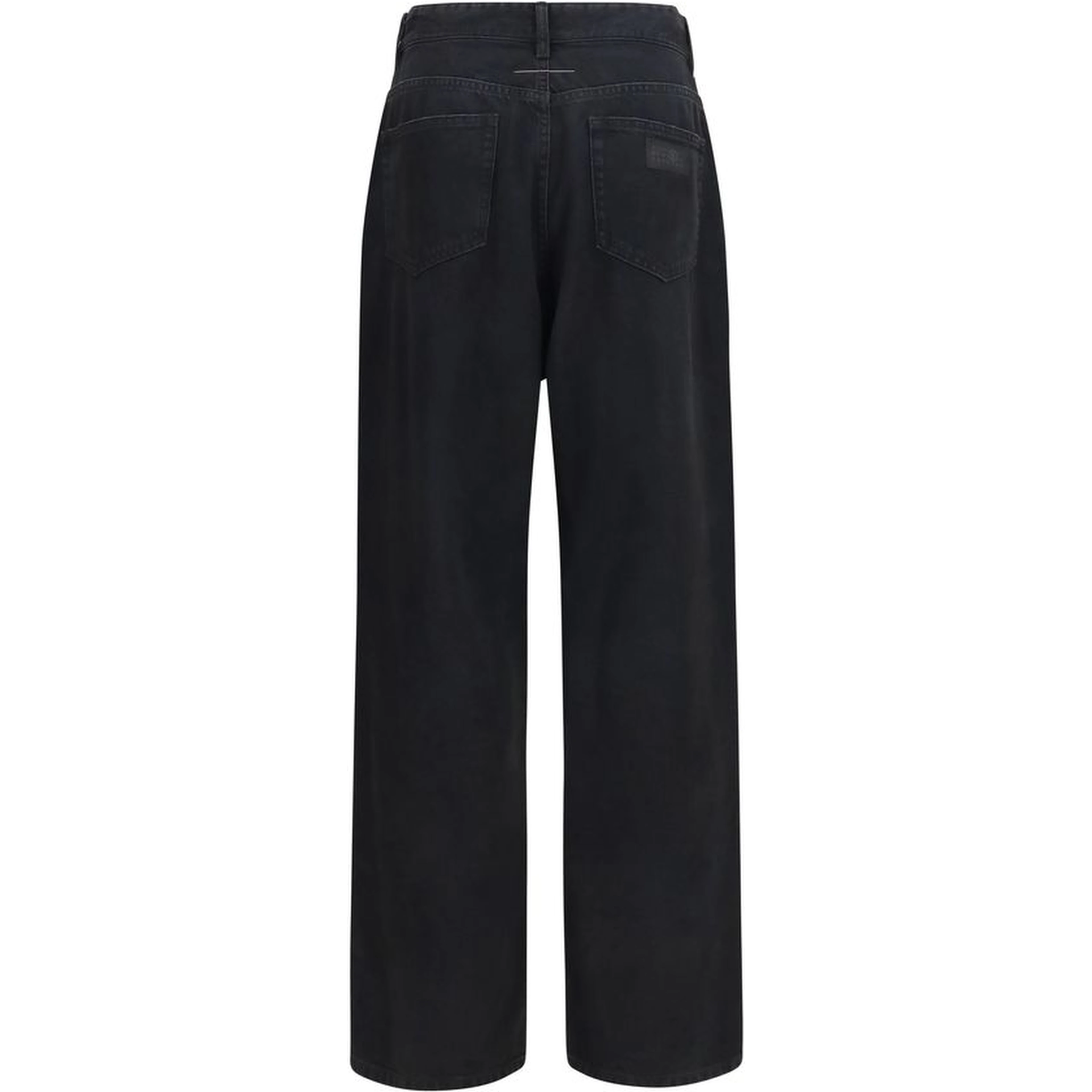 Black Cotton Relaxed Fit Jeans