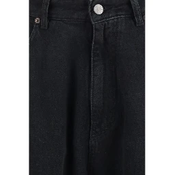 Black Cotton Relaxed Fit Jeans