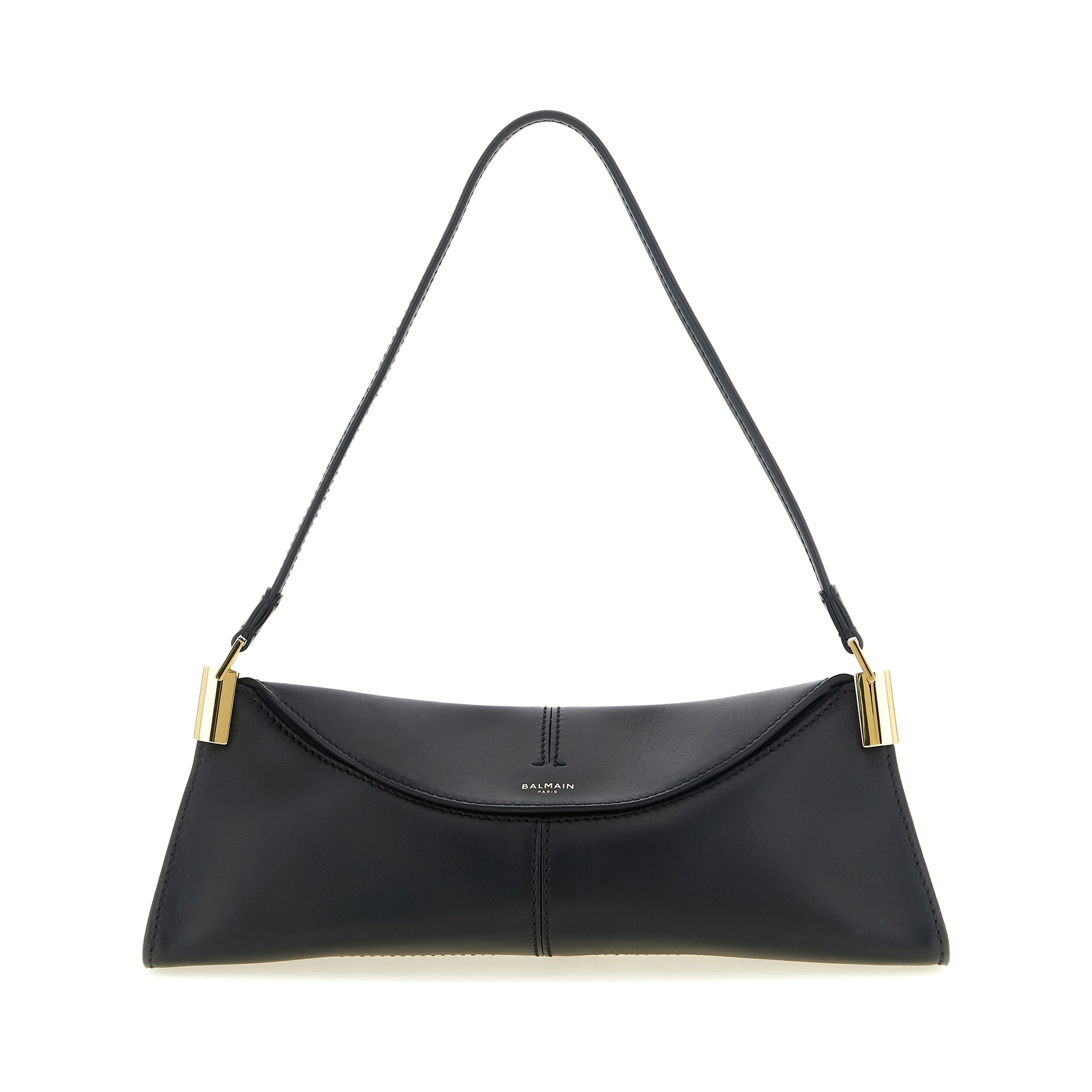 Black Calfskin Shoulder Bag