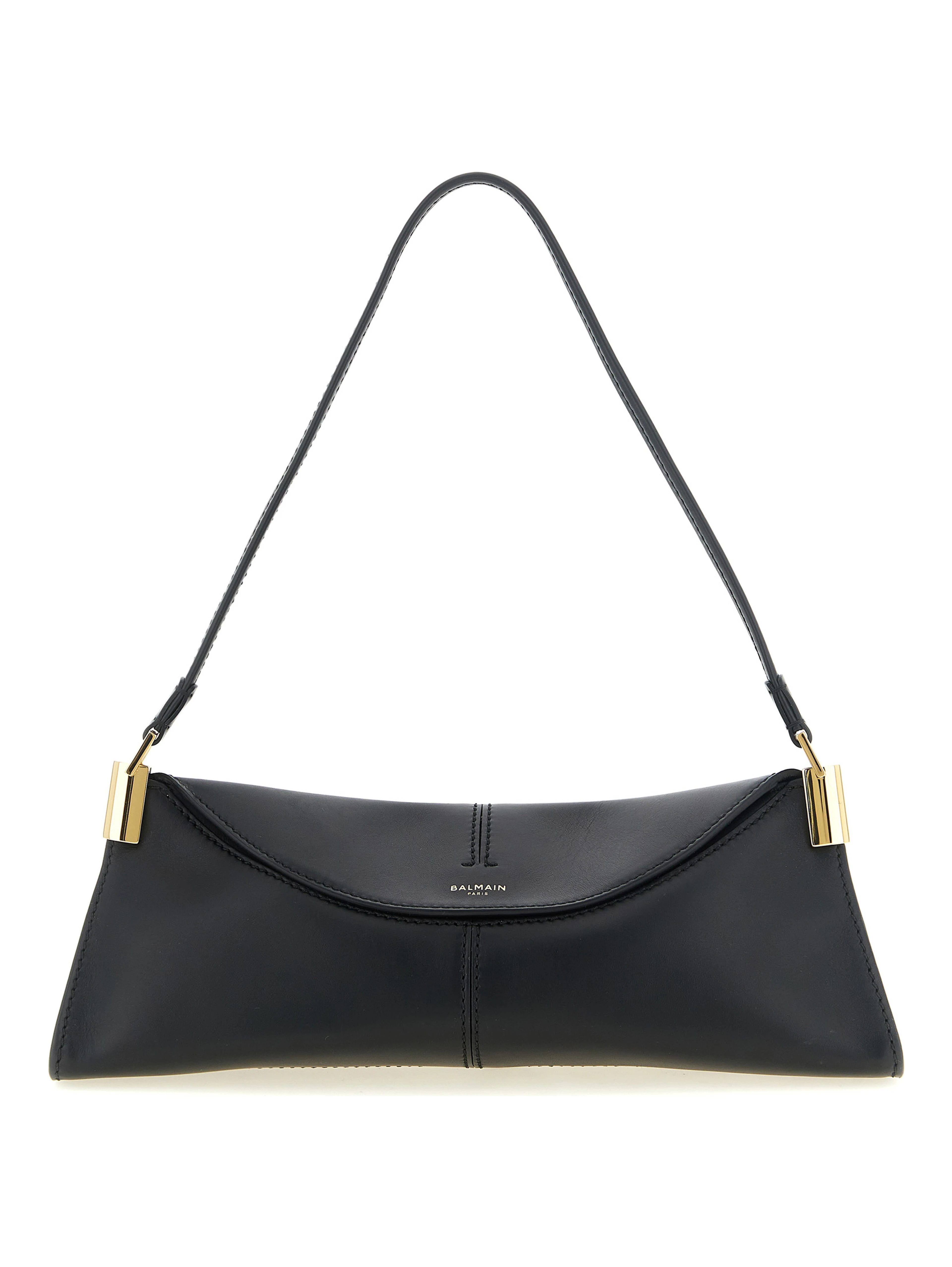 Black Calfskin Shoulder Bag
