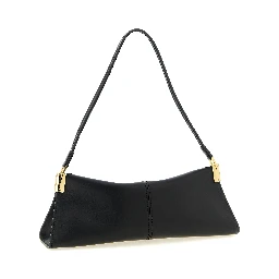 Black Calfskin Shoulder Bag