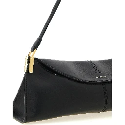 Black Calfskin Shoulder Bag