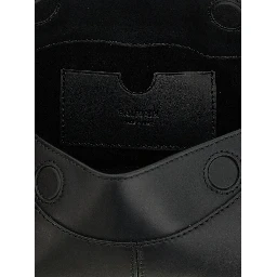 Black Calfskin Shoulder Bag