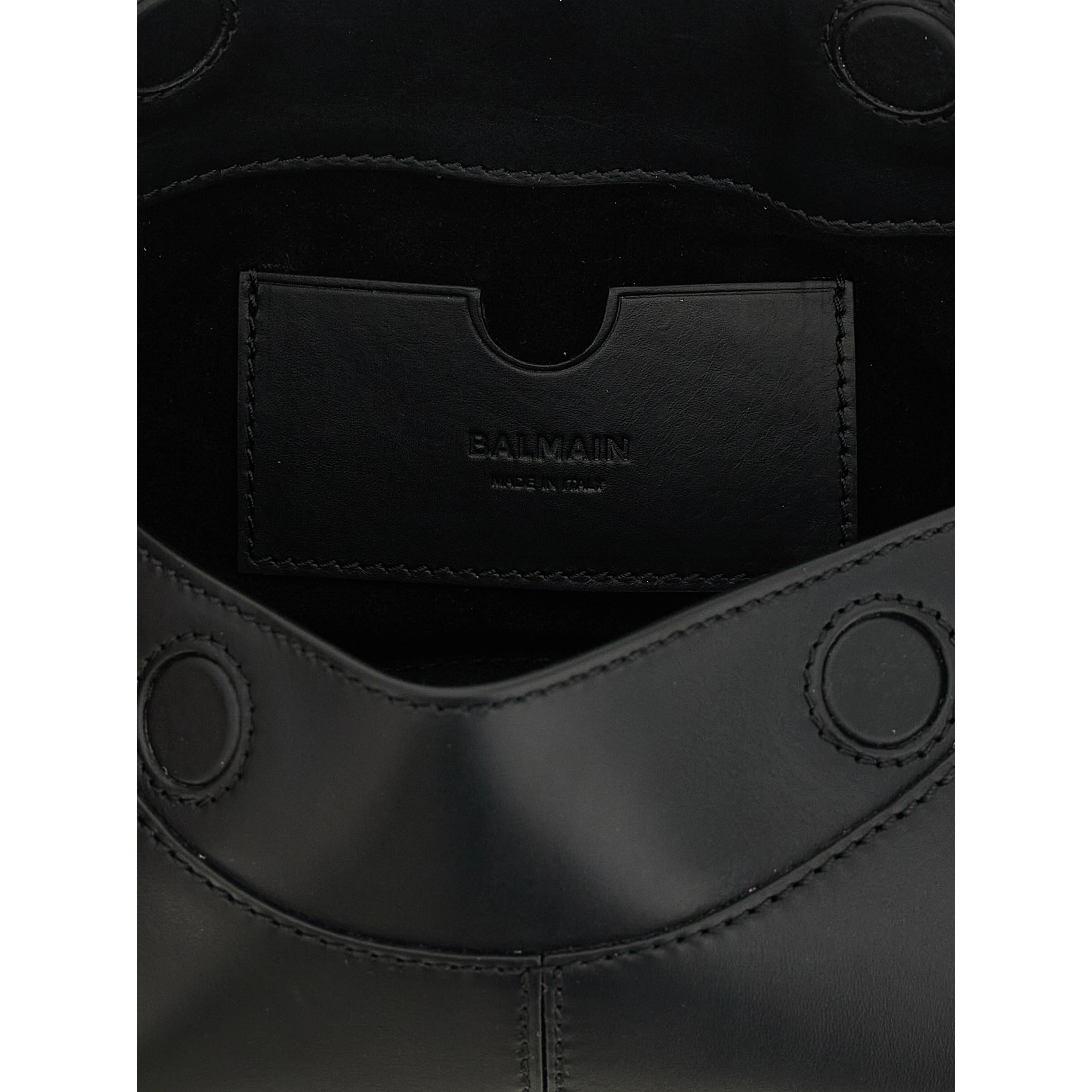 Black Calfskin Shoulder Bag
