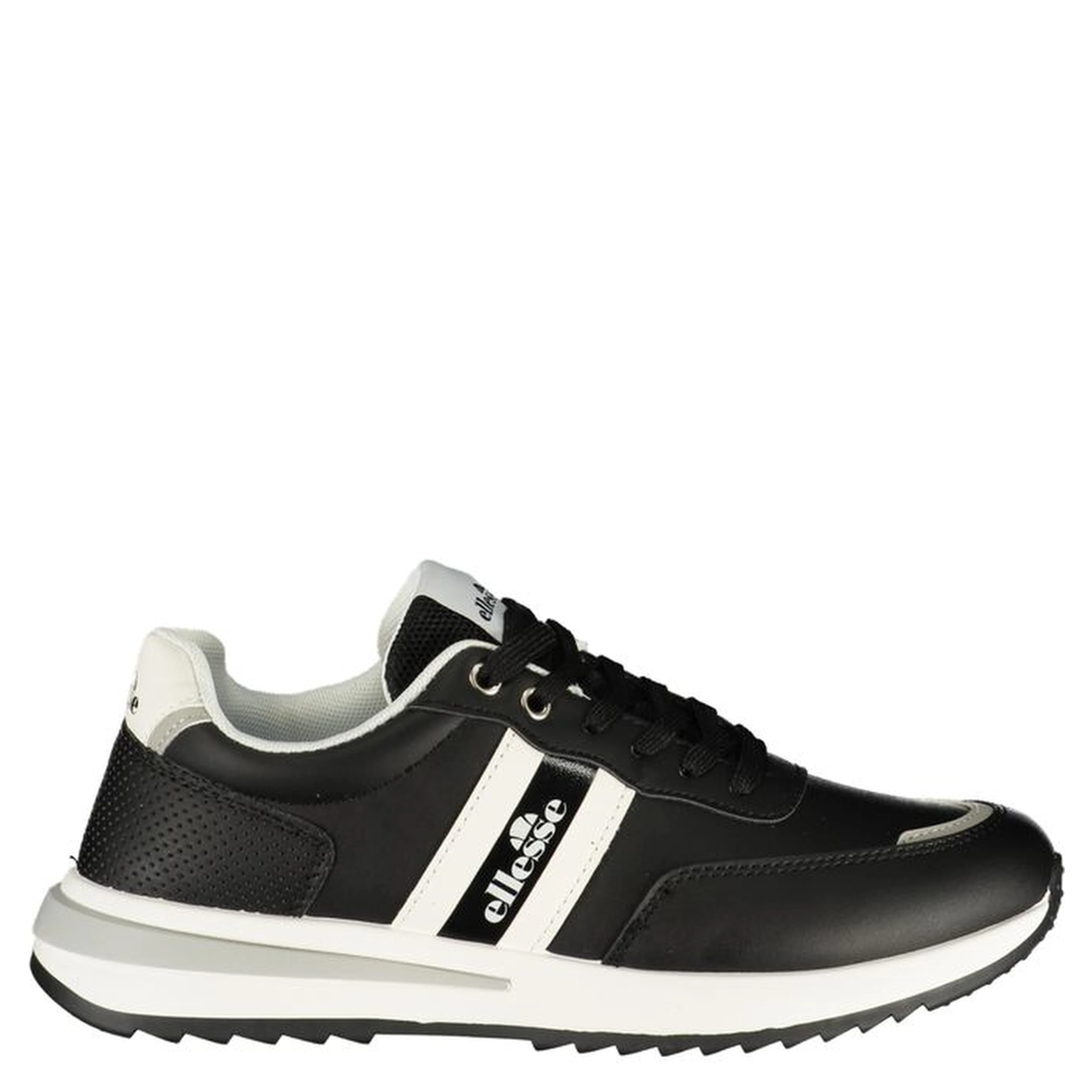 Black Polyurethane Men's Sneakers