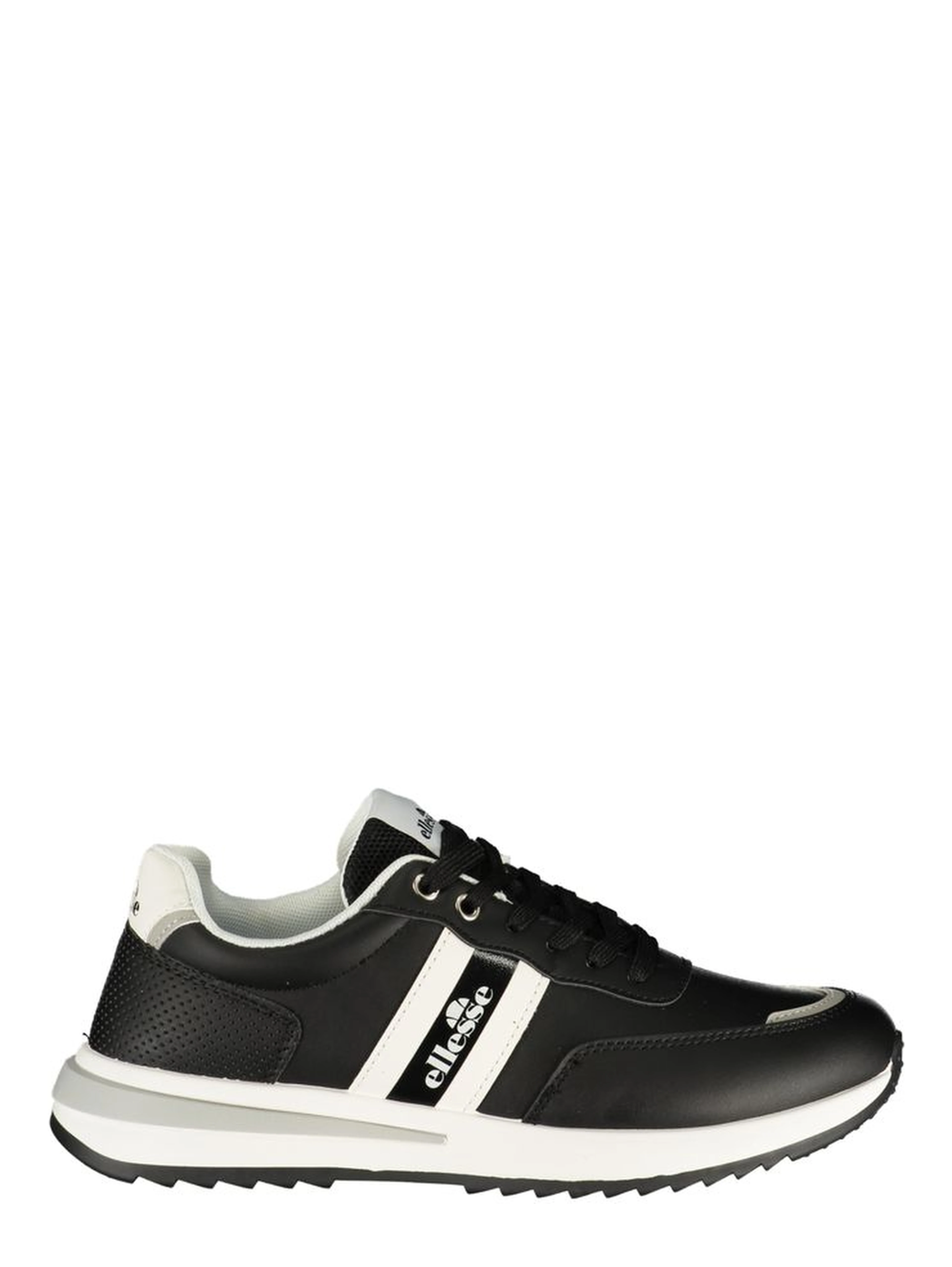 Black Polyurethane Men's Sneakers