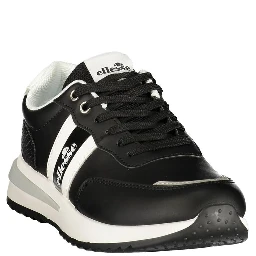 Black Polyurethane Men's Sneakers