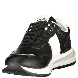 Black Polyurethane Men's Sneakers