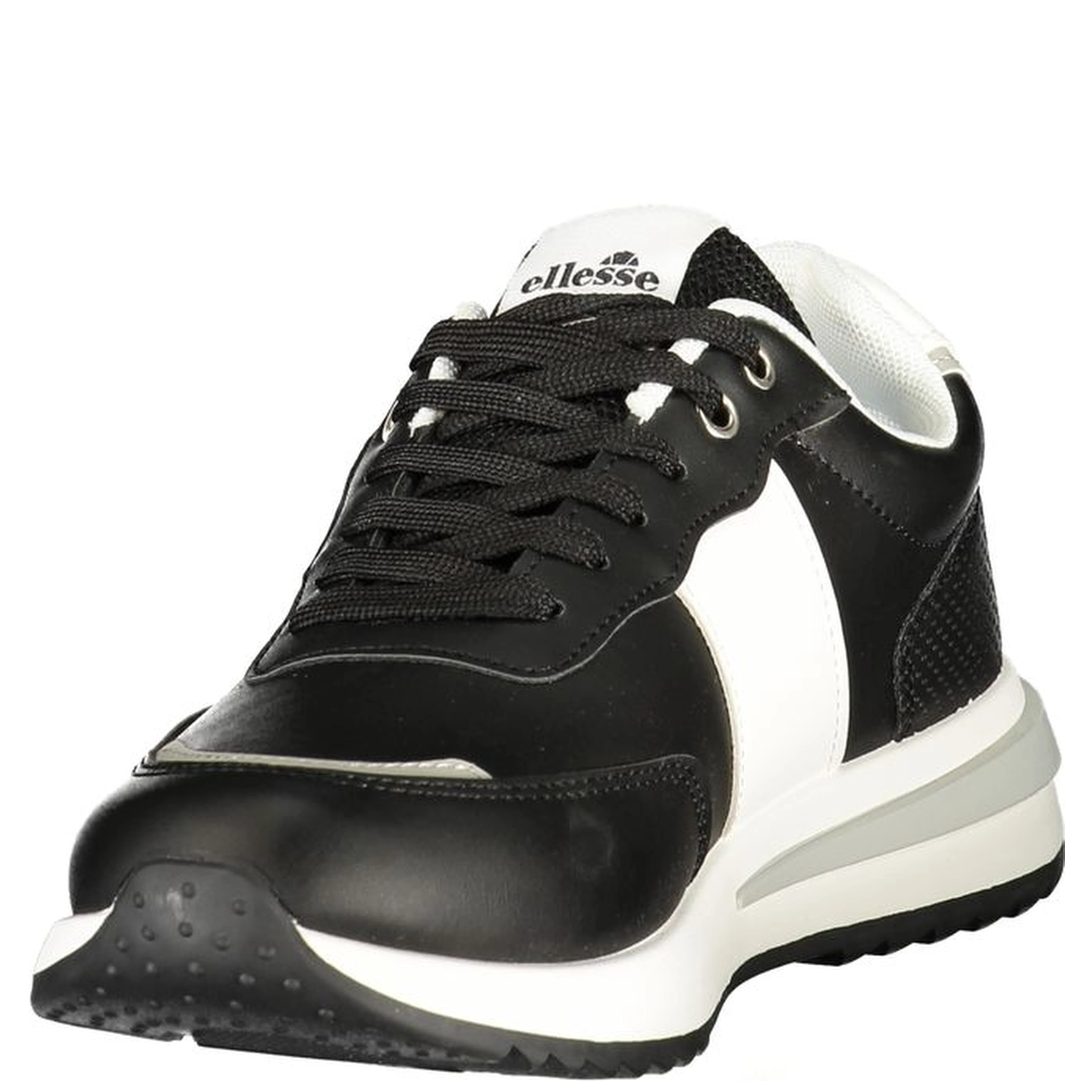 Black Polyurethane Men's Sneakers