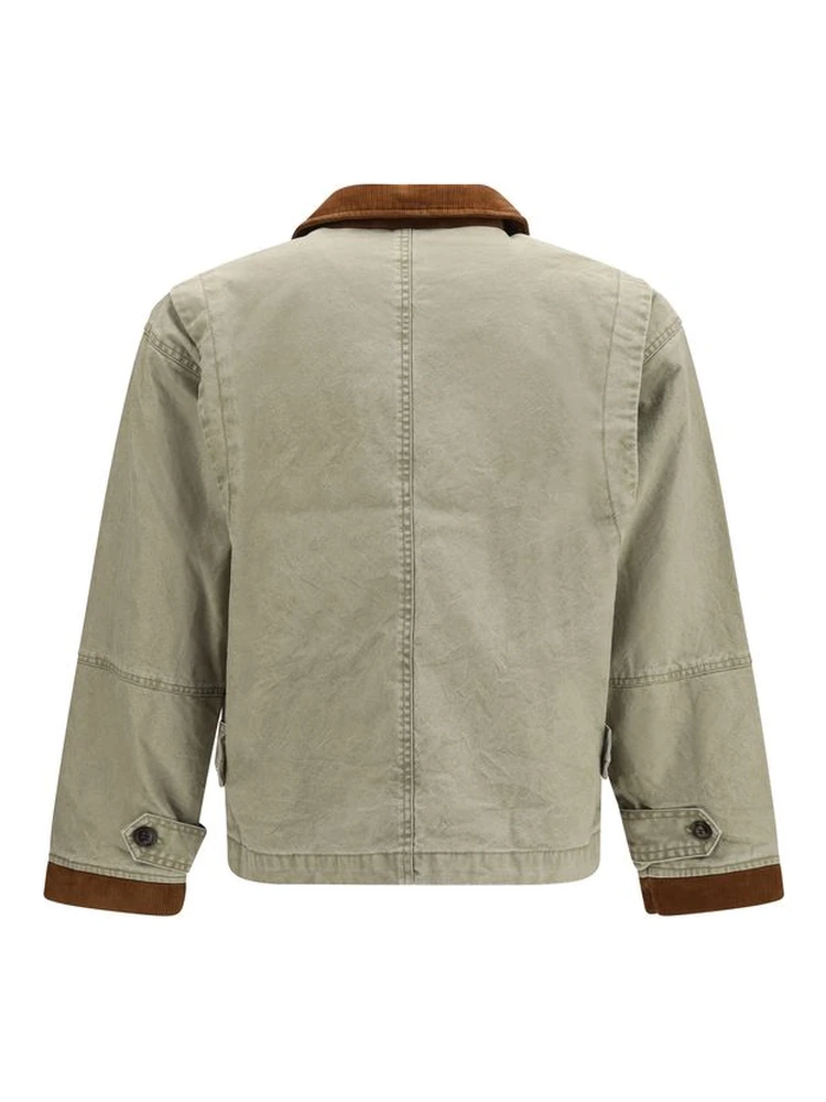 Bicolor Cotton Full-Length Jacket alternative
