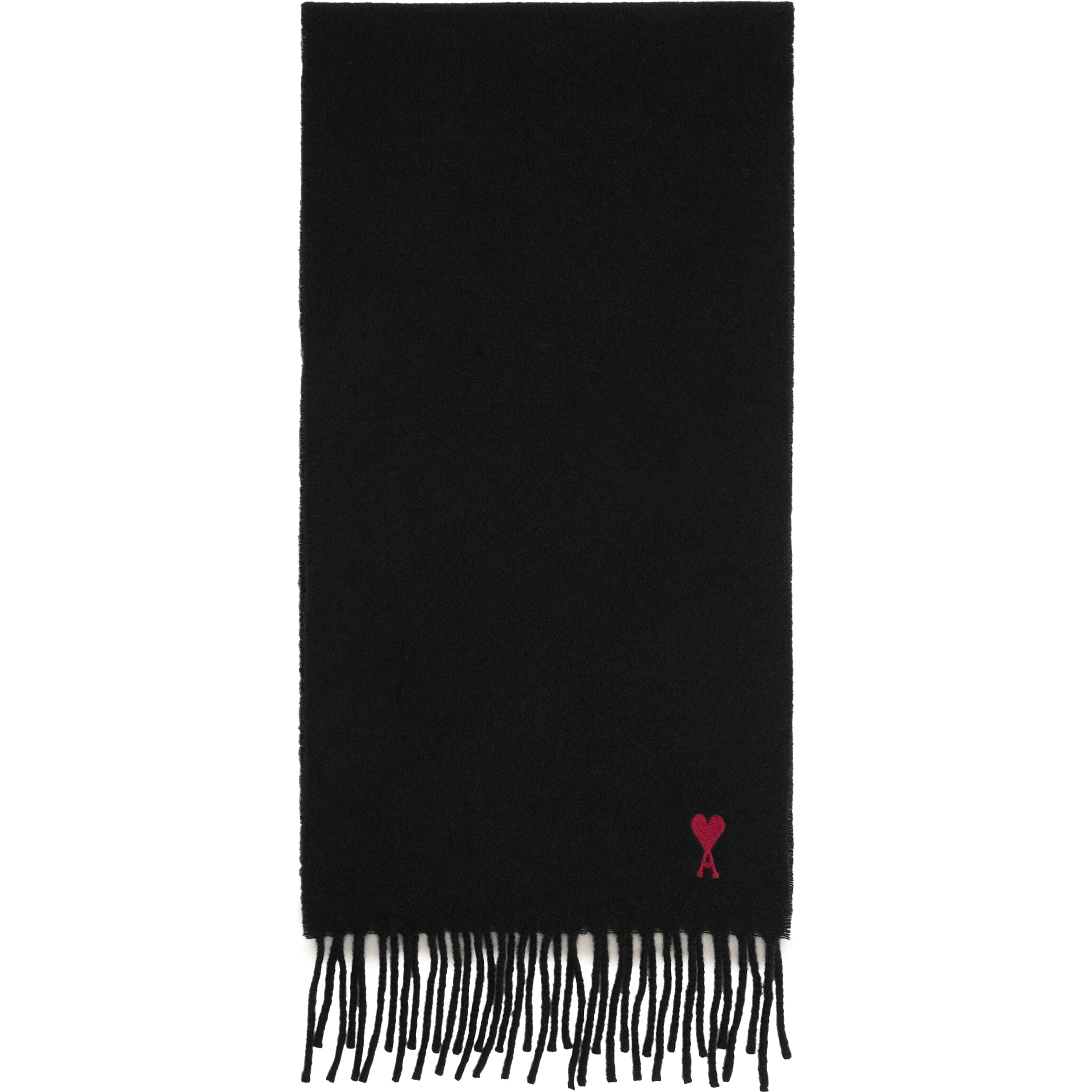 Black wool Ami de Coeur scarf