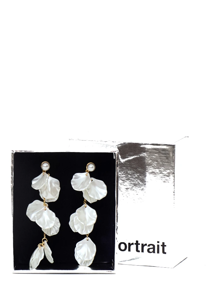 Pearl Petal Tiered Earrings