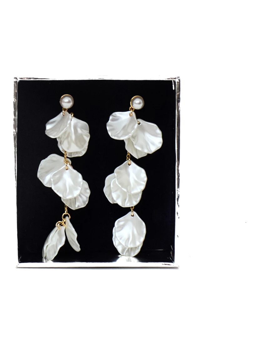 Pearl Petal Tiered Earrings
