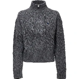 Cable Knit Half Zip Sweater