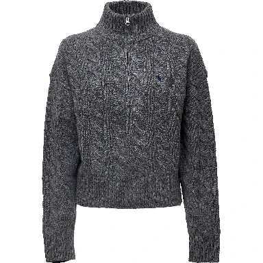 Cable Knit Half Zip Sweater