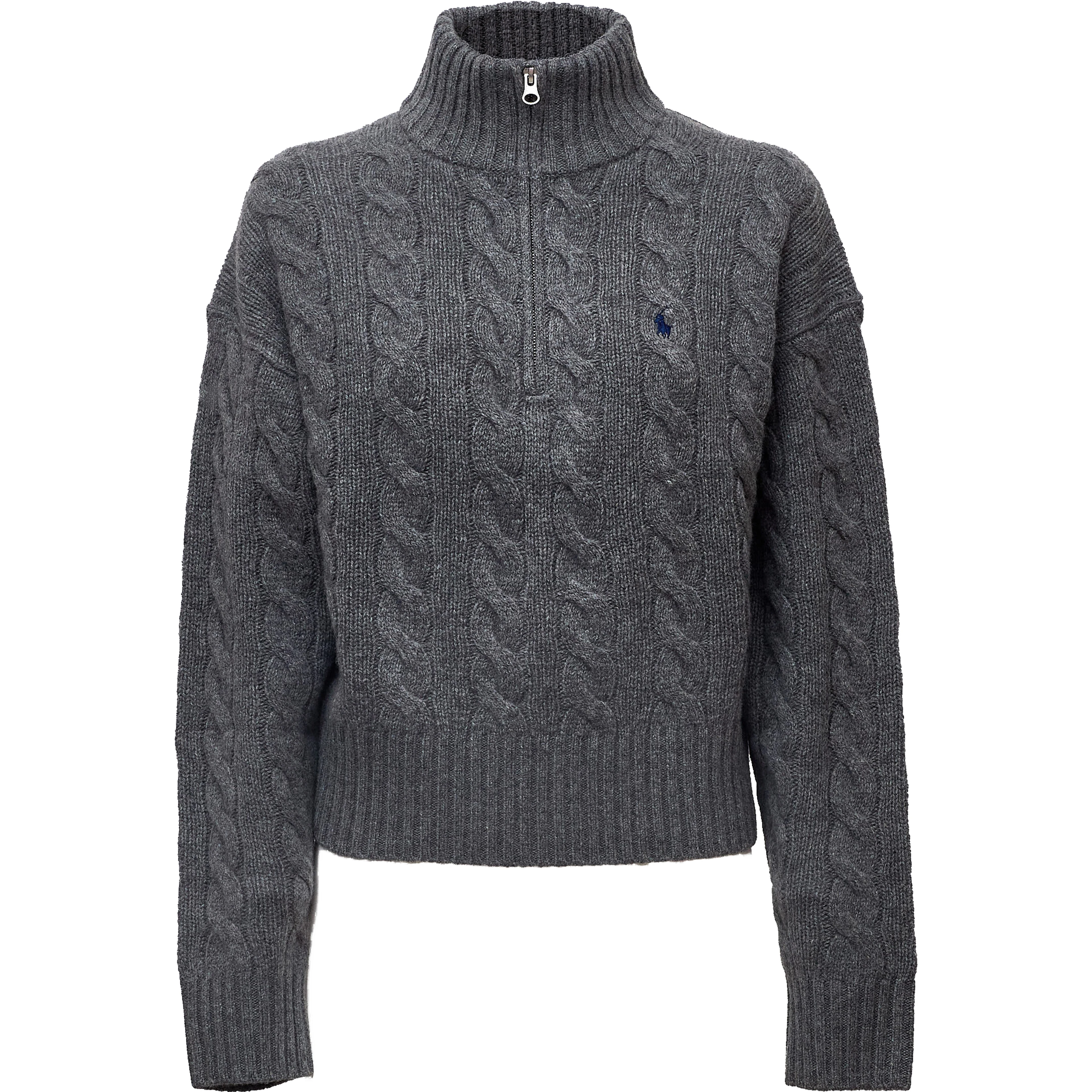 Cable Knit Half Zip Sweater