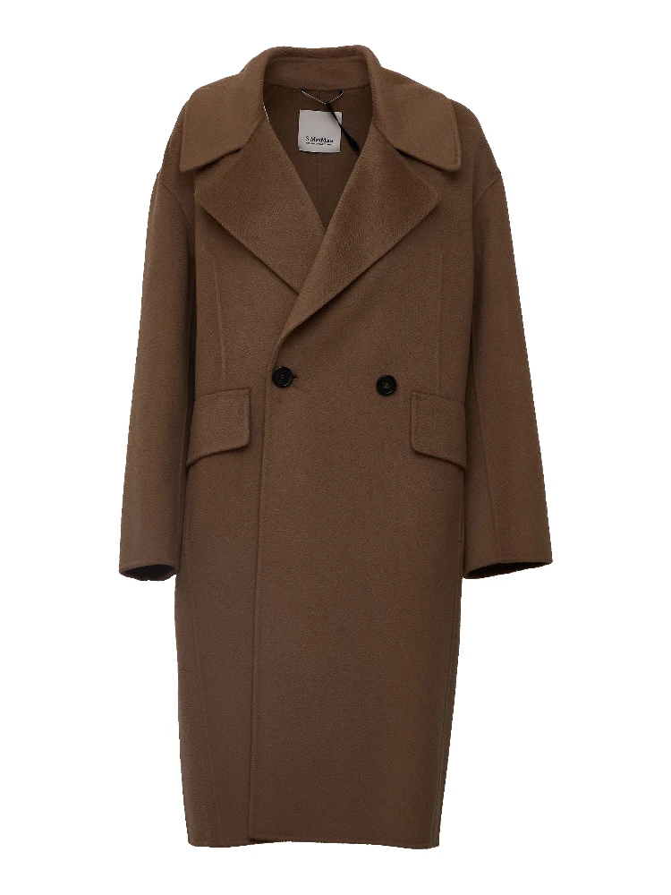 Cappotto Bruno In Lana, Cashmere Zibellinato