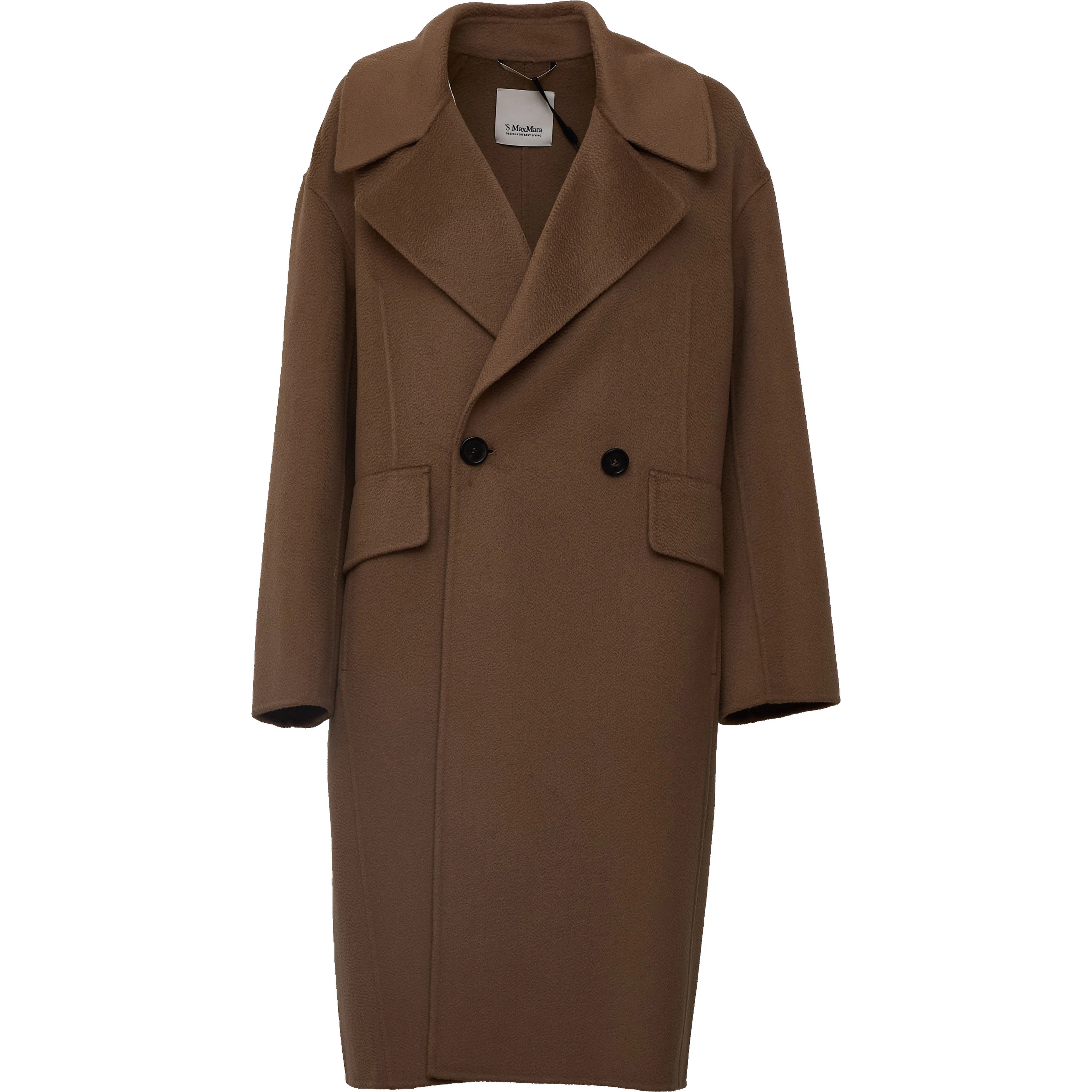 Cappotto Bruno In Lana, Cashmere Zibellinato