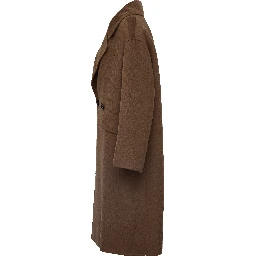 Cappotto Bruno In Lana, Cashmere Zibellinato