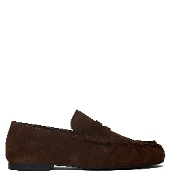 Aven Suede Brown Leather Loafers
