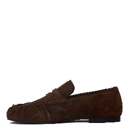 Aven Suede Brown Leather Loafers